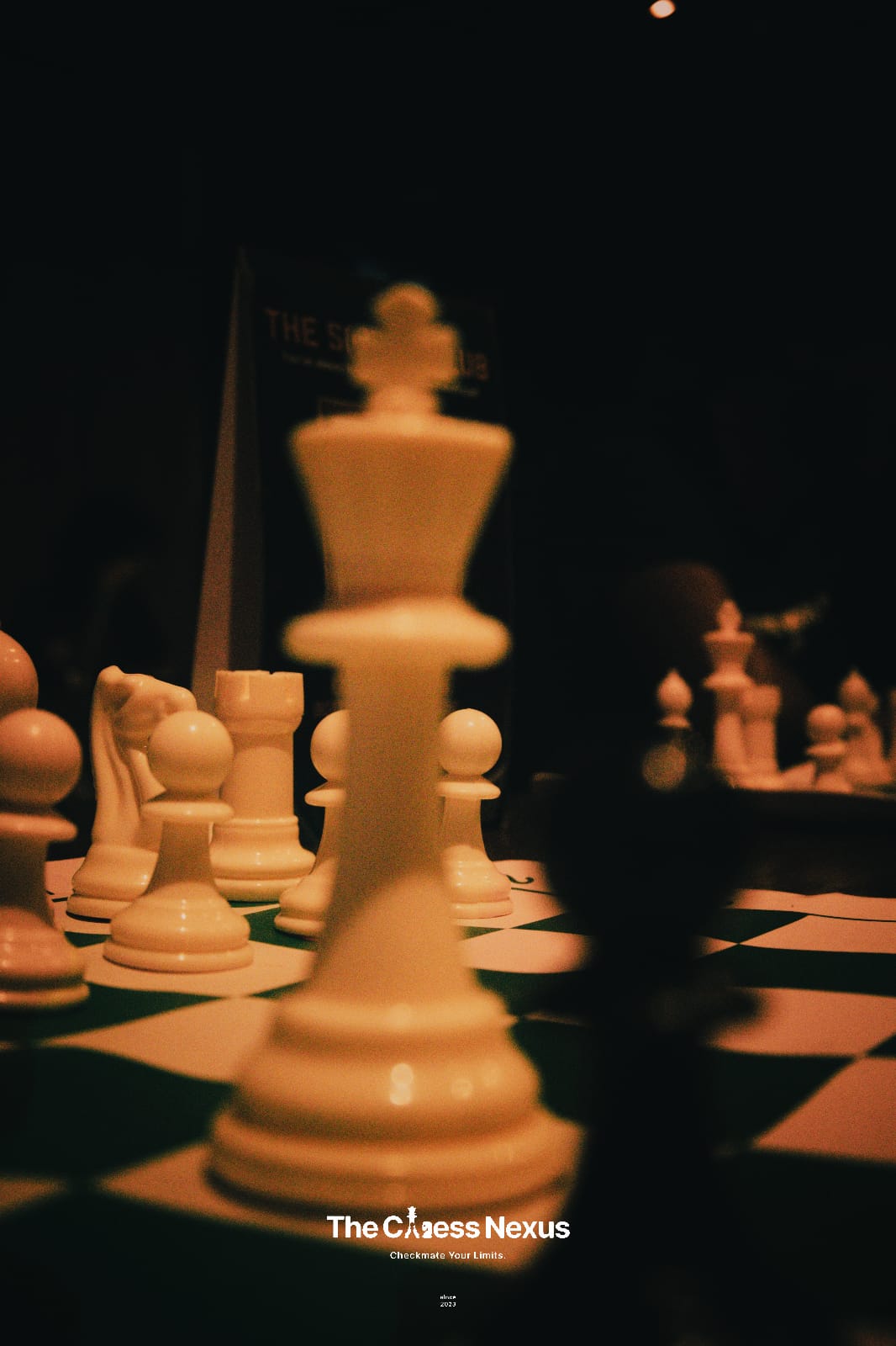 A first-timer settling into a game at The Chess Nexus